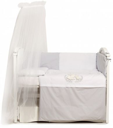 Постельный комплект 8 эл. Twins Dolce Rabbits 4062-D-010-019, grey
